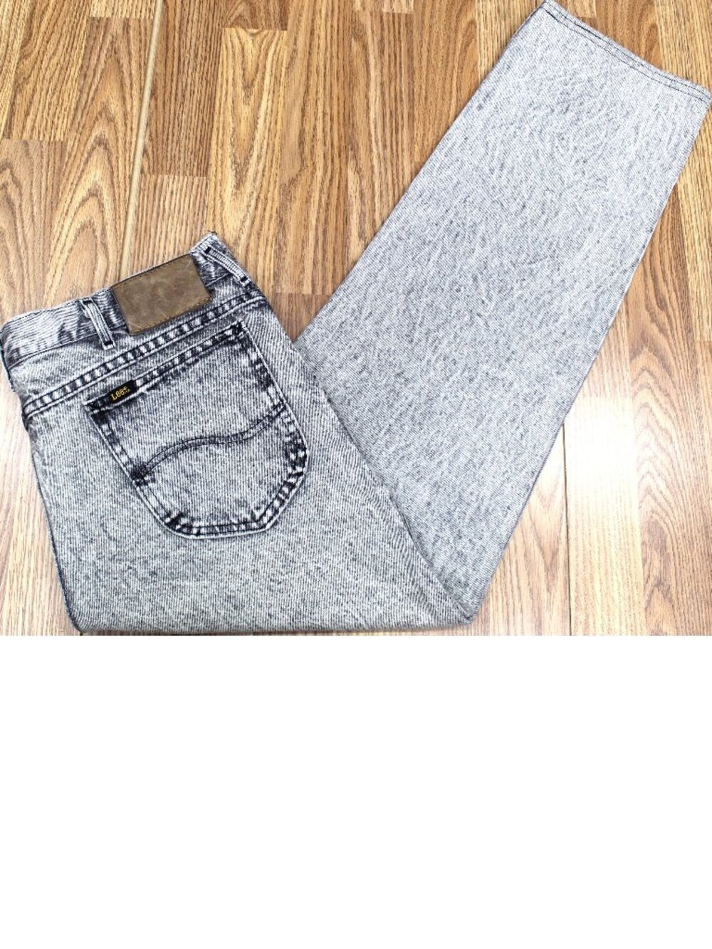 36x29 VTG STONEWASHED LEE LOOSE FIT JEANS 100% COTTON GRAY 36W x 29L